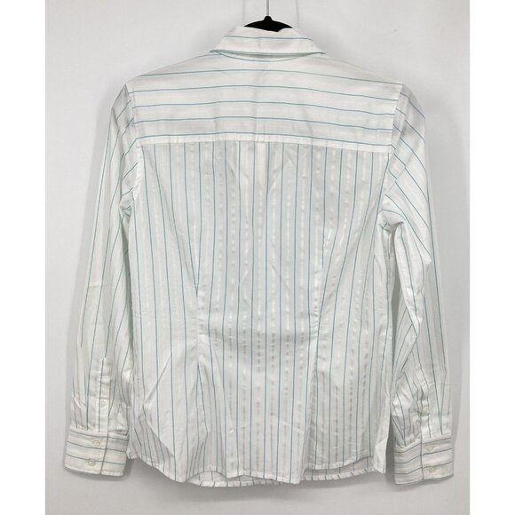 IZOD Golf Top Women Size Small S White Blue Stripe SwingFlex Stretch New B80 - Picture 4 of 8